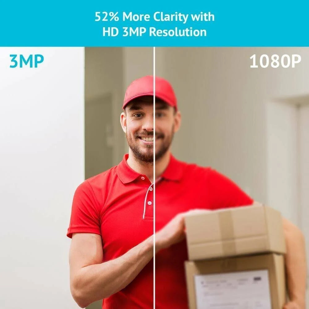 3MP WiFi Video Doorbell Camera with Colored Night Vision Y2768