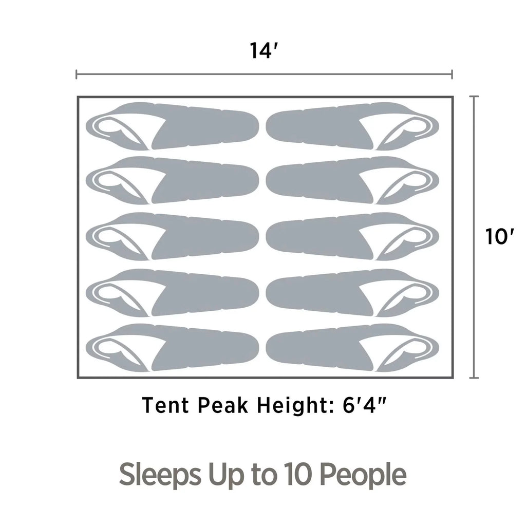 6 Person Cabin Tent with Rainfly and Carry Bag Z867