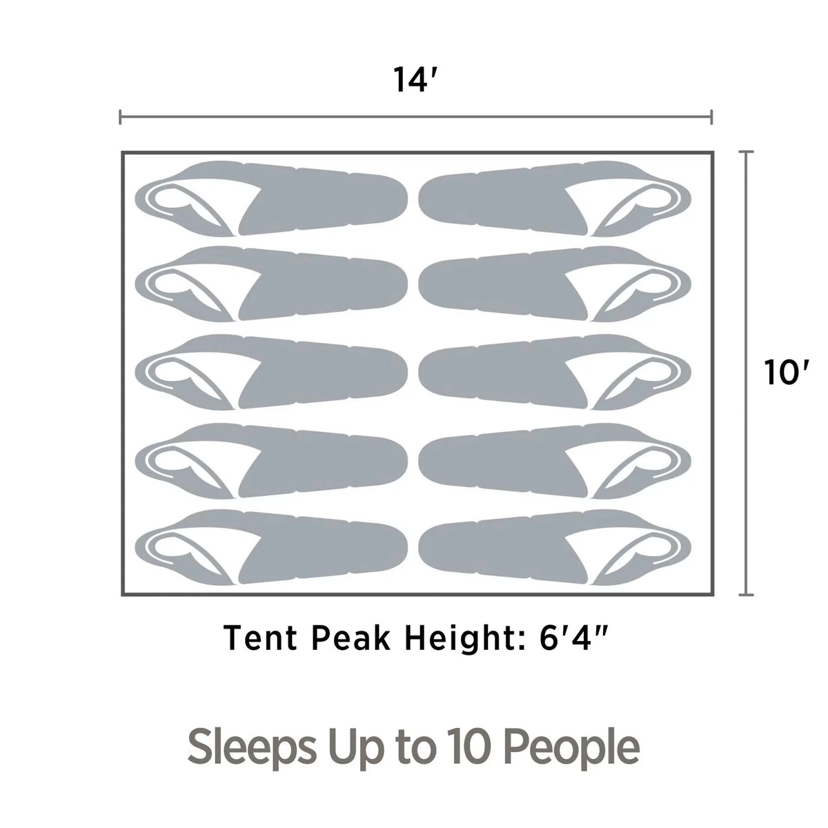 6 Person Cabin Tent with Rainfly and Carry Bag Z867
