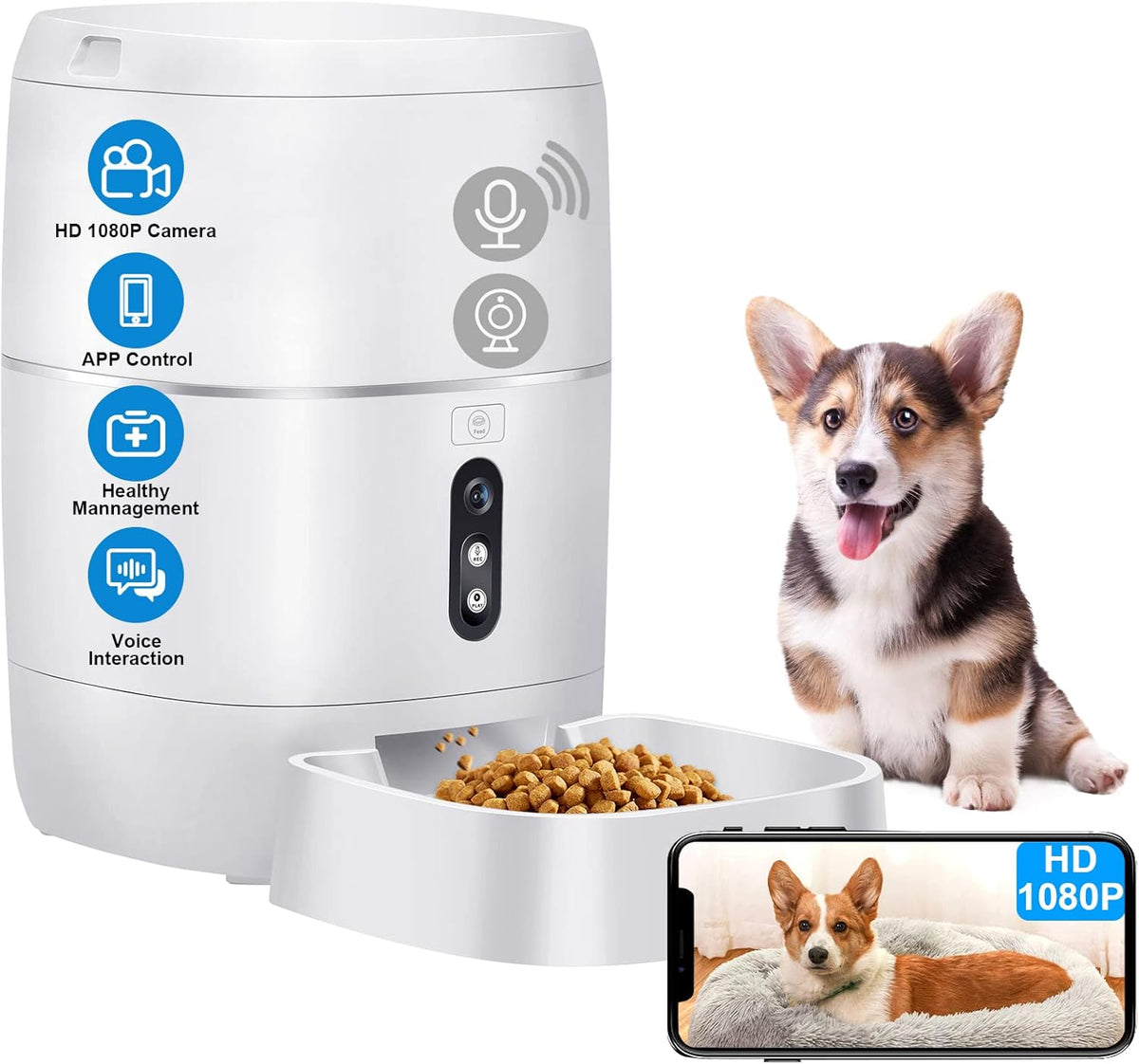 6L WiFi Pet Camera Automatic Dog Feeder R53921