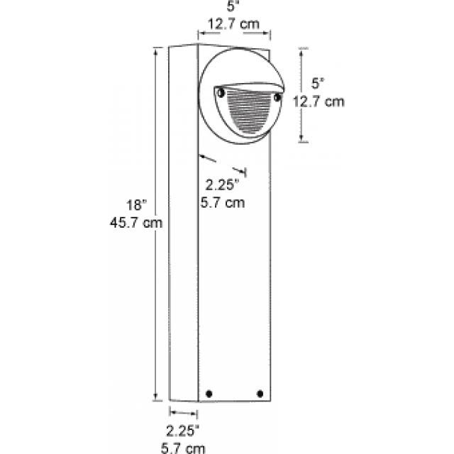 LED Bollard 18x22 Round 5W Neutral Bronze W218607