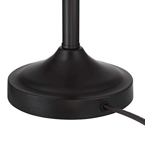 Set of 2 Dark Bronze Brown Metal Table Lamps Y58212