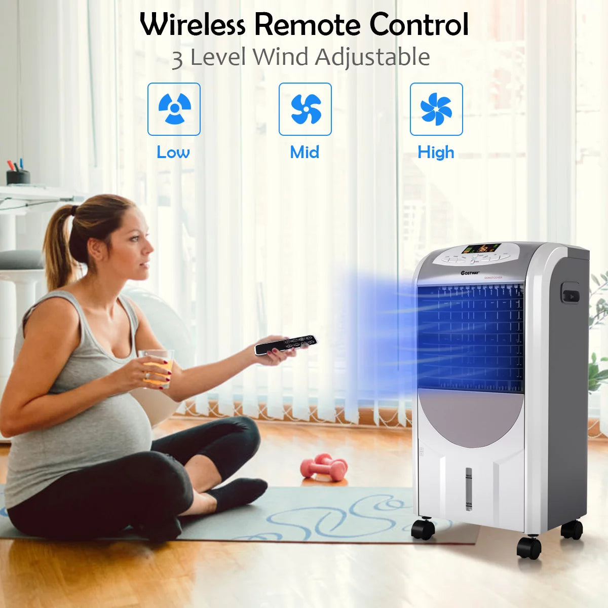 Portable Air Cooler Fan & Heater Humidifier with Remote Control I691