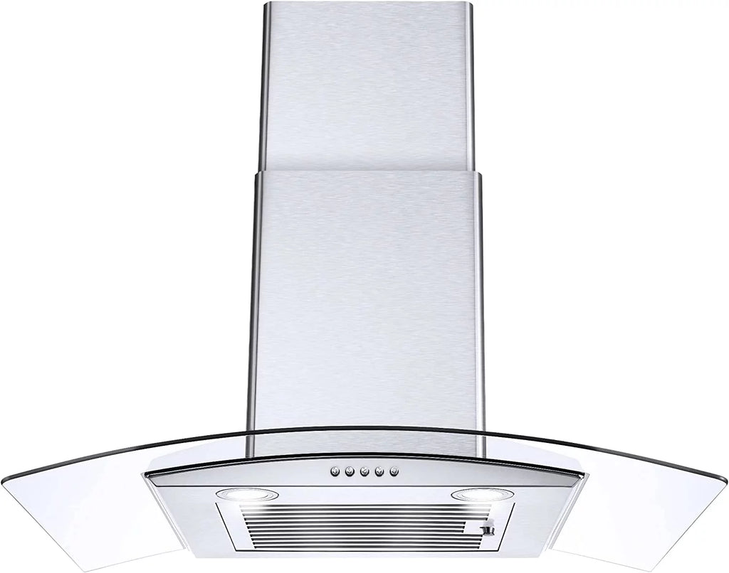 30 inch Convertible Wall Mount Range Hood with Tempered Glass R309