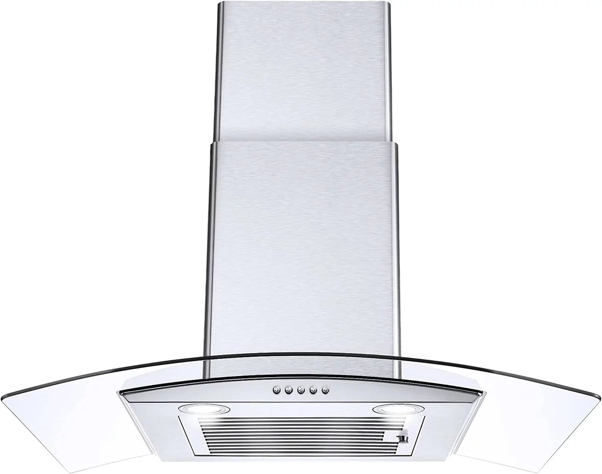 30 inch Convertible Wall Mount Range Hood with Tempered Glass R309