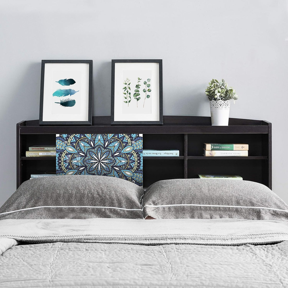 Queen-Size Bookcase Headboard O86942