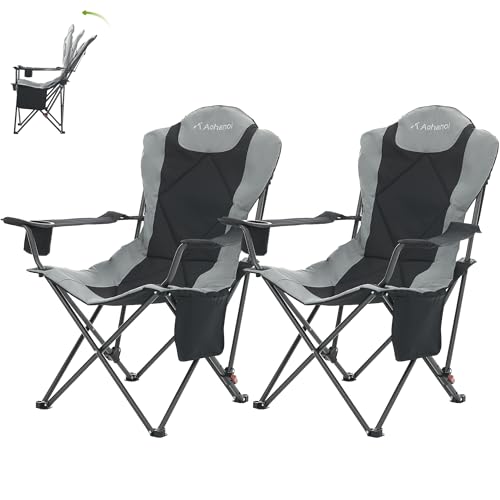 Camping Chairs 2 Pack with Cup Holder & Cooler Bag H28484