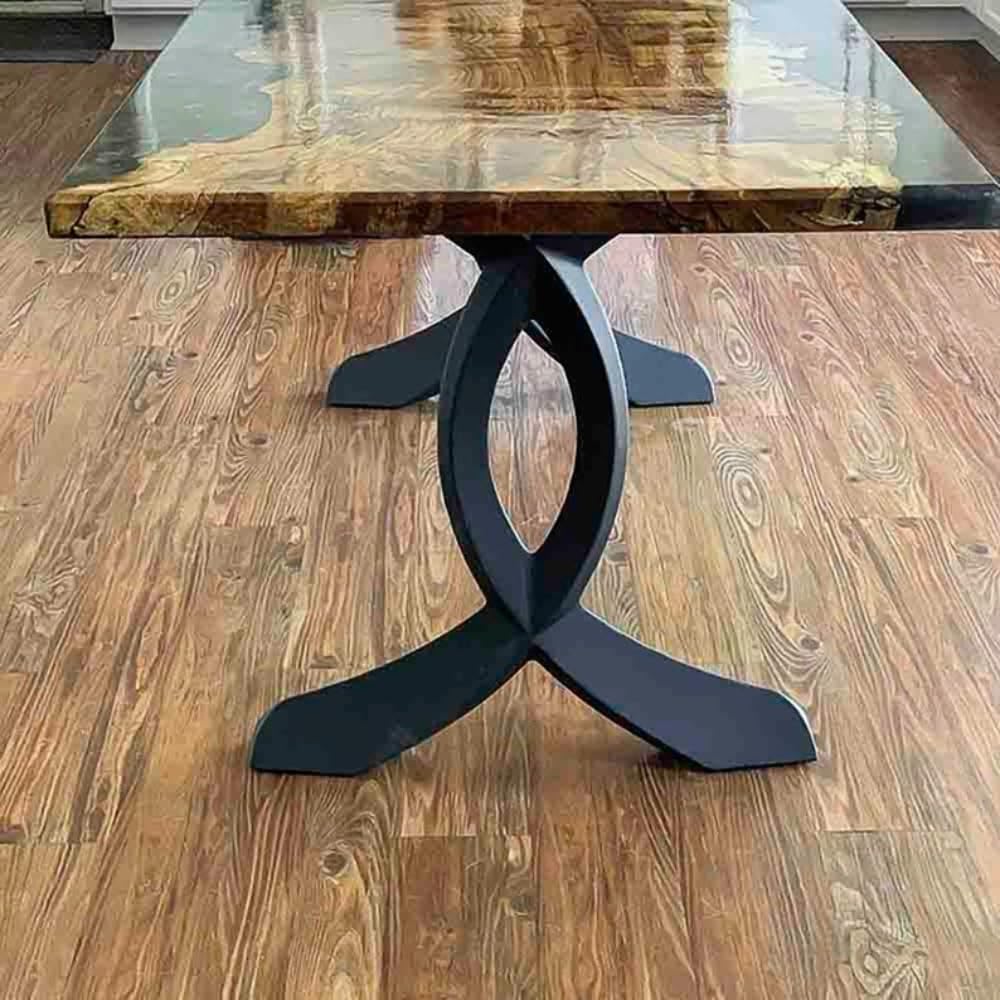 Set of 2 Steel Desk Legs, 28" H x 26" W O891088