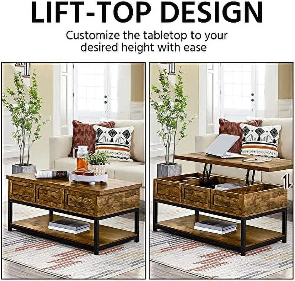 Lift Top Coffee Table with Hidden Compartments K399364