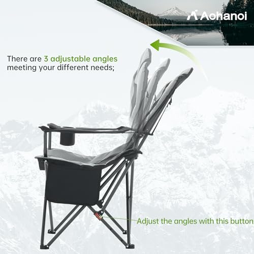 Camping Chairs 2 Pack with Cup Holder & Cooler Bag H28484