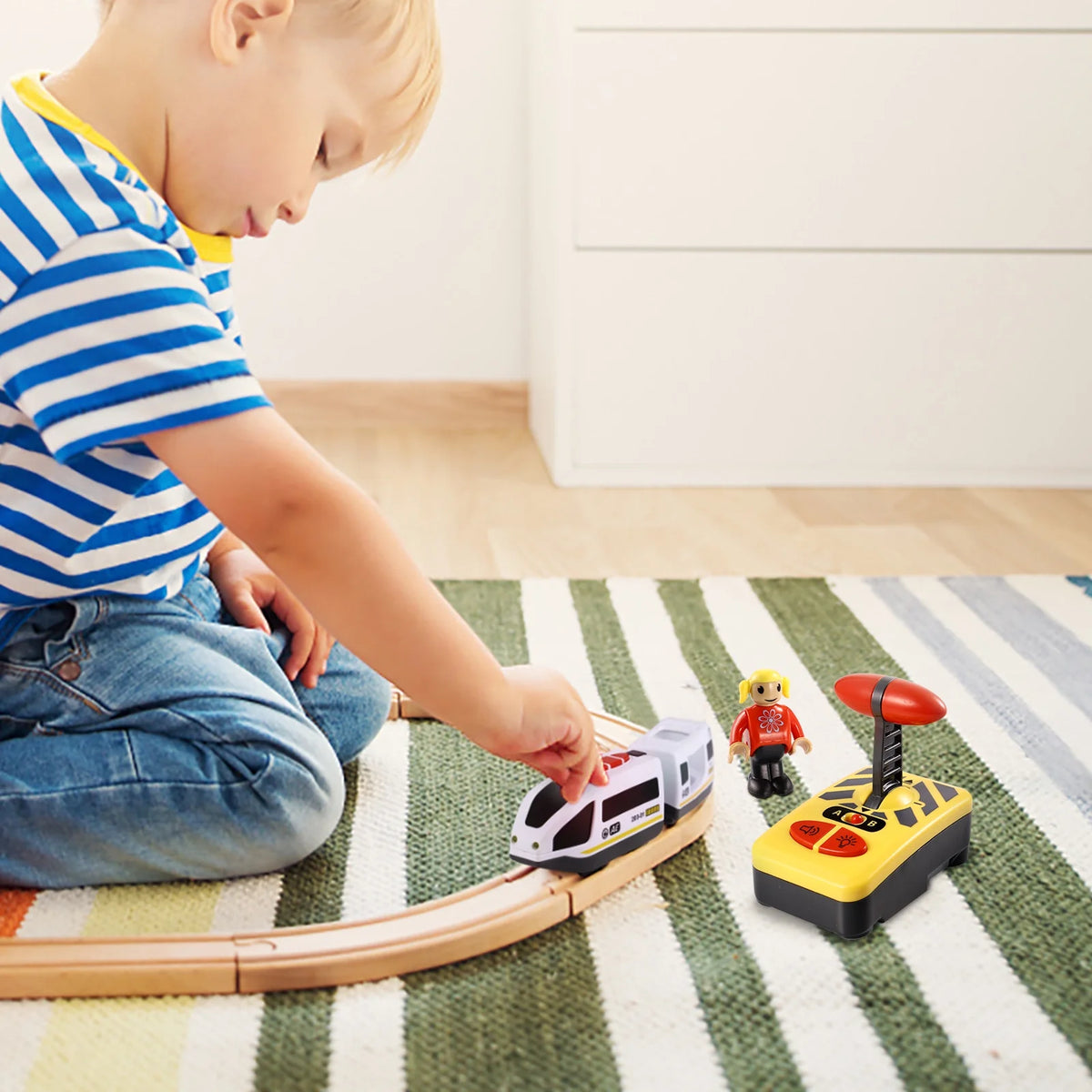Electric Train Toy RC Train Model Educational Toy for Kids Children I410014