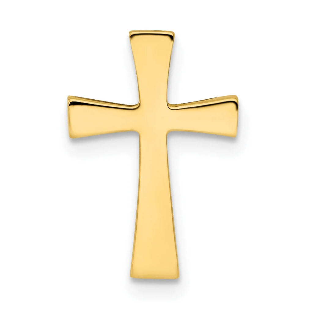 14 Karat Yellow Gold Polished Cross Pendant with 18-inch Chain P895