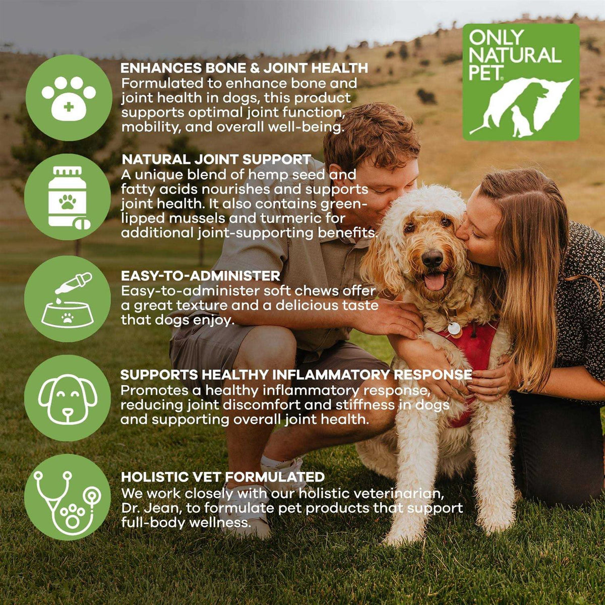 Hemp Hip & Joint Support Soft Dog Chews M984