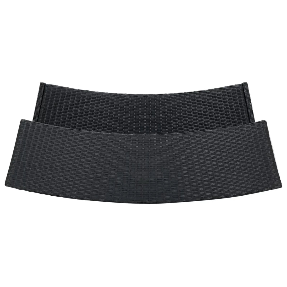 Black Poly Rattan 2-Tier Bar Table R195104