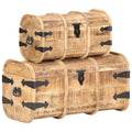 Storage Chests 2 Pieces Solid Mango Wood D95879