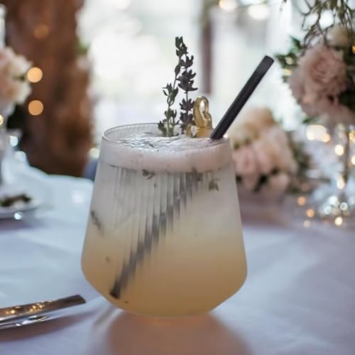 48 Pack 9 Oz Clear Stemless Plastic Champagne Flutes O303672