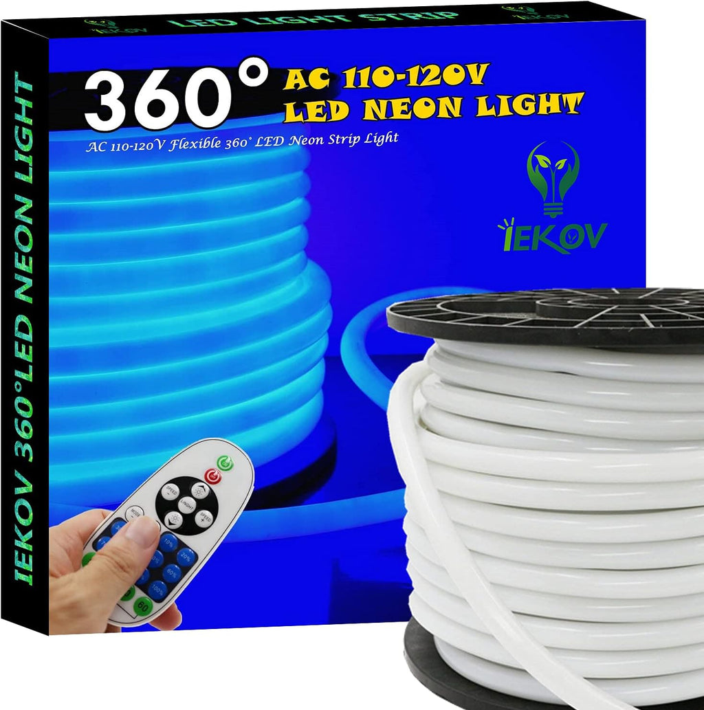 32.8ft Dimmable Waterproof Flexible LED Neon Rope Light D6539