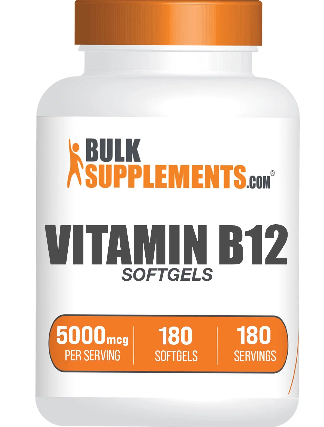 Vitamin B12 Softgels 5000mcg Cyanocobalamin 180 Softgels M2570