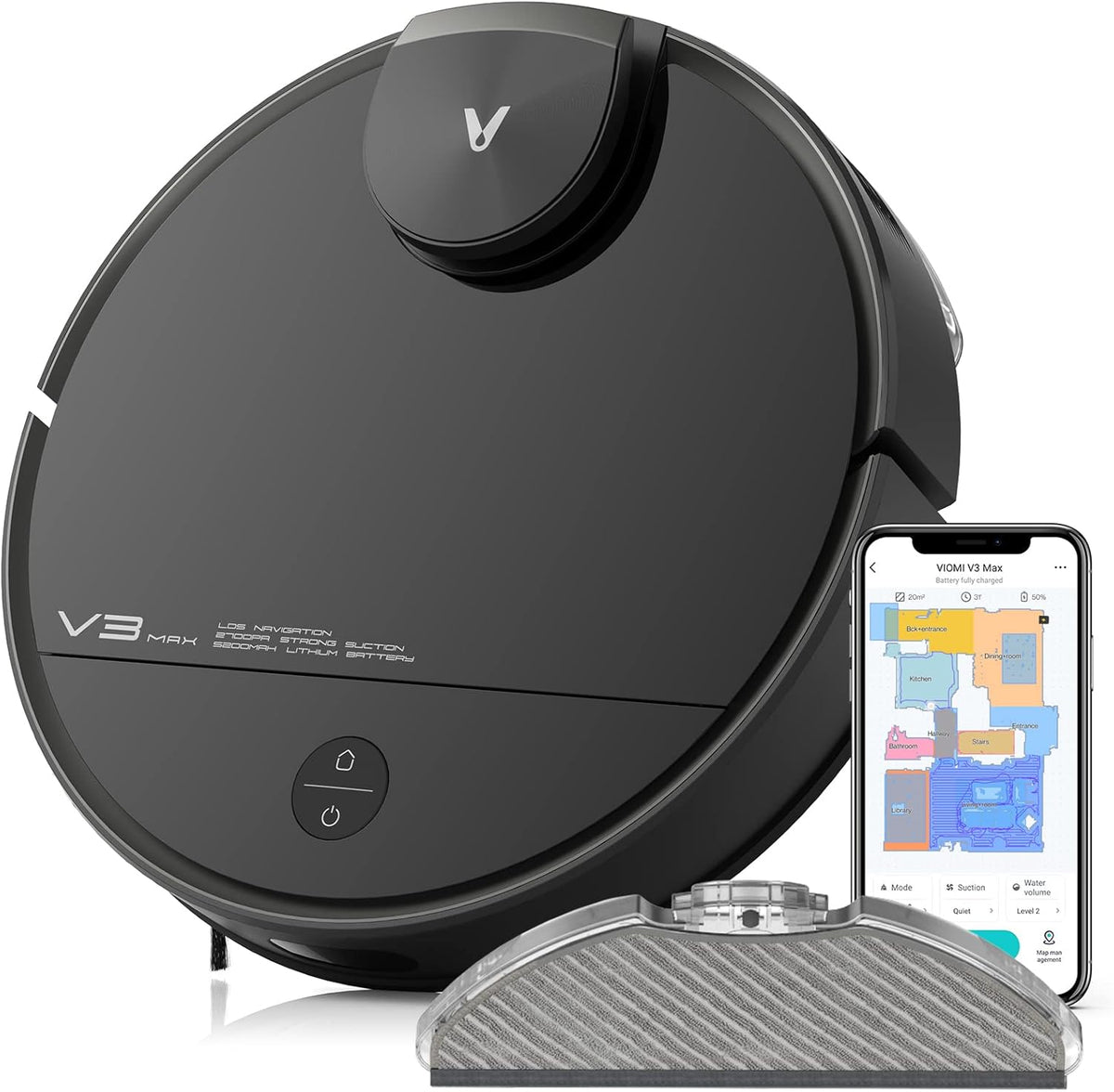 Robot Vacuum and Mop 2700Pa 3 in 1 Lidar Navigation Y5664