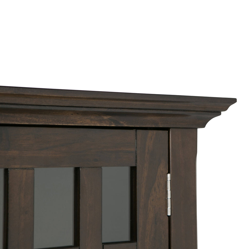 White Solid Wood Storage Media Cabinet A522