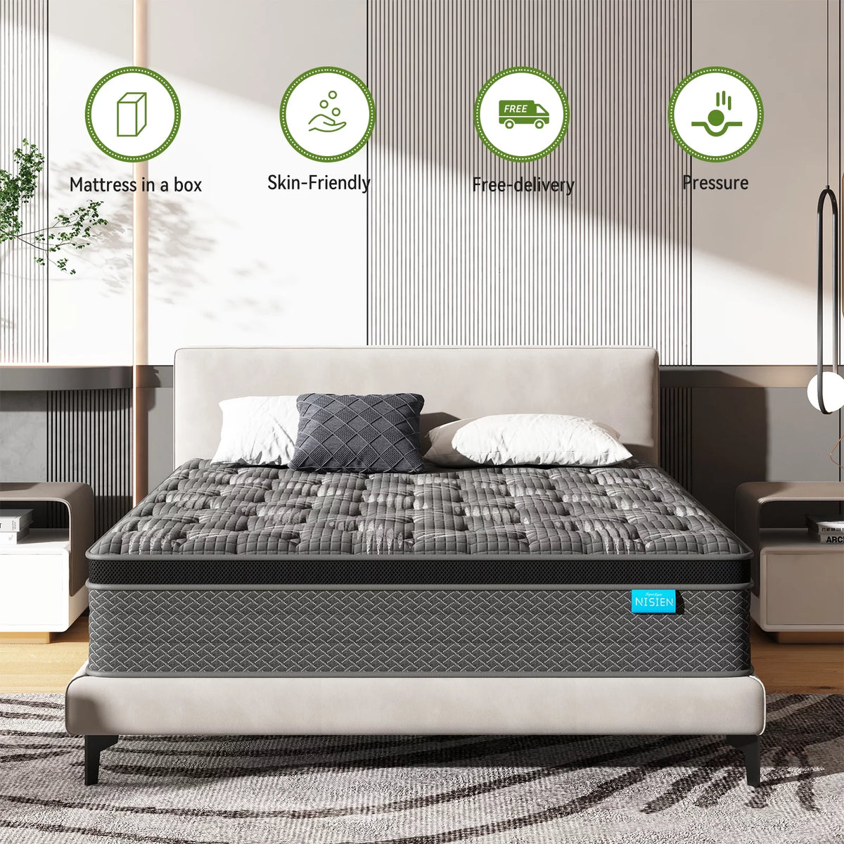 10" Memory Foam Pocket Spring Hybrid Mattress O932582