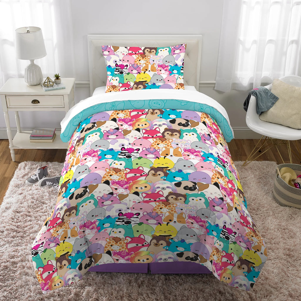 Comforter and Pillowcase 2-Piece Set Twin/Full Reversible Q629