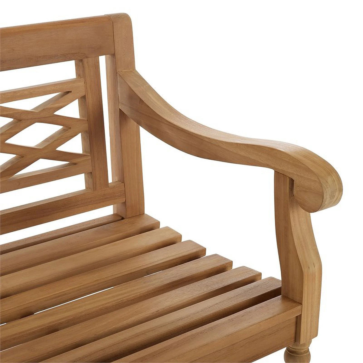 2-Person Teak Wood Indoor Outdoor Bench A913