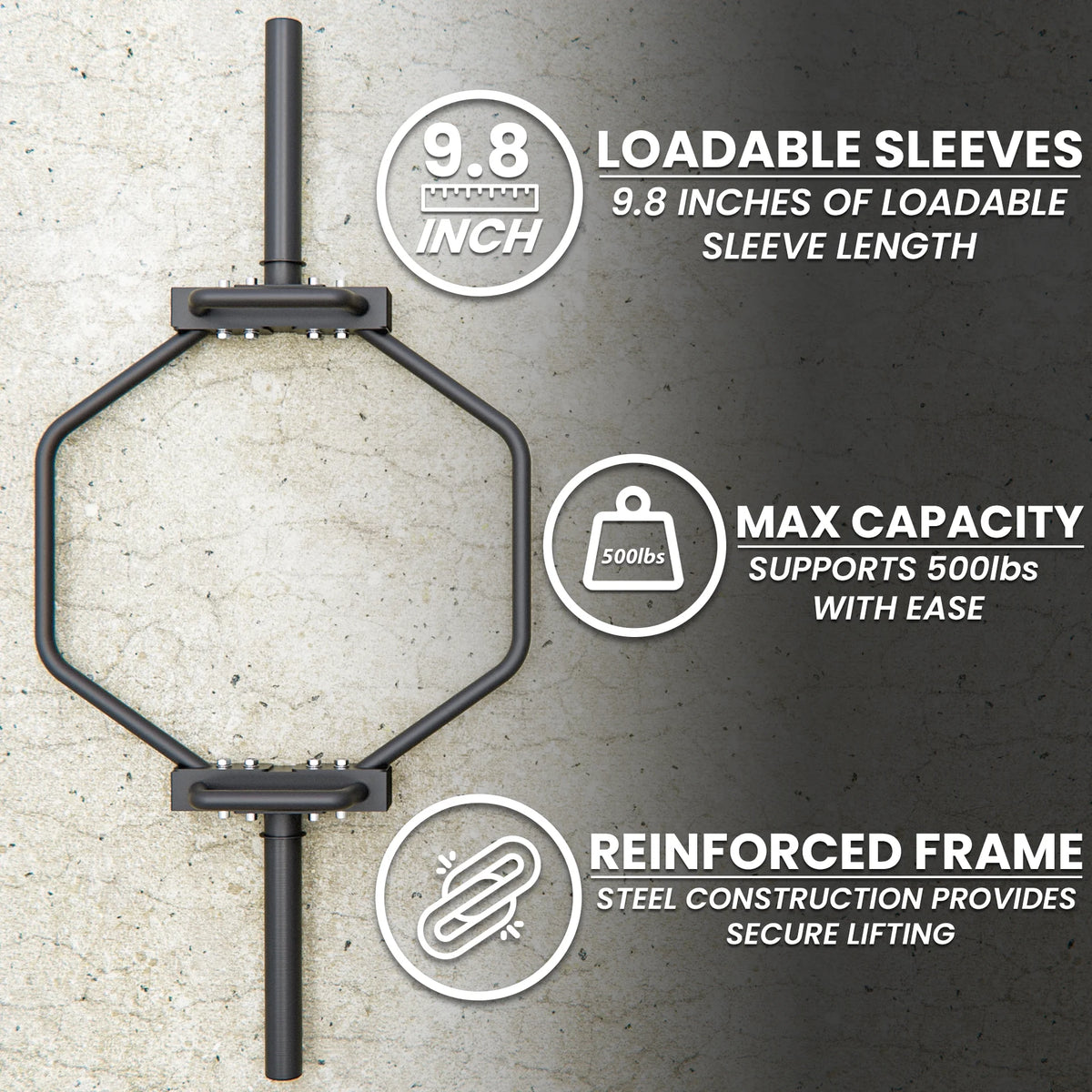 7kg Black Olympic Hex Barbell Trap Bar J4250