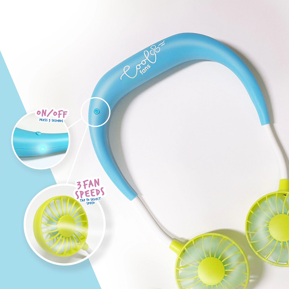 Green 3-Speed Neck Fan N4006