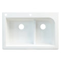 33-in Drop-In Granite Kitchen Sink in White W251