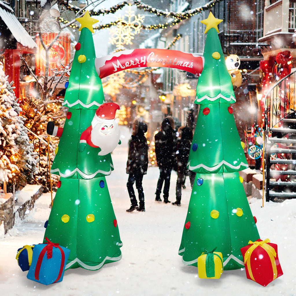10FT Tall Christmas Inflatable Arch with Air Blower & LEDs A616584