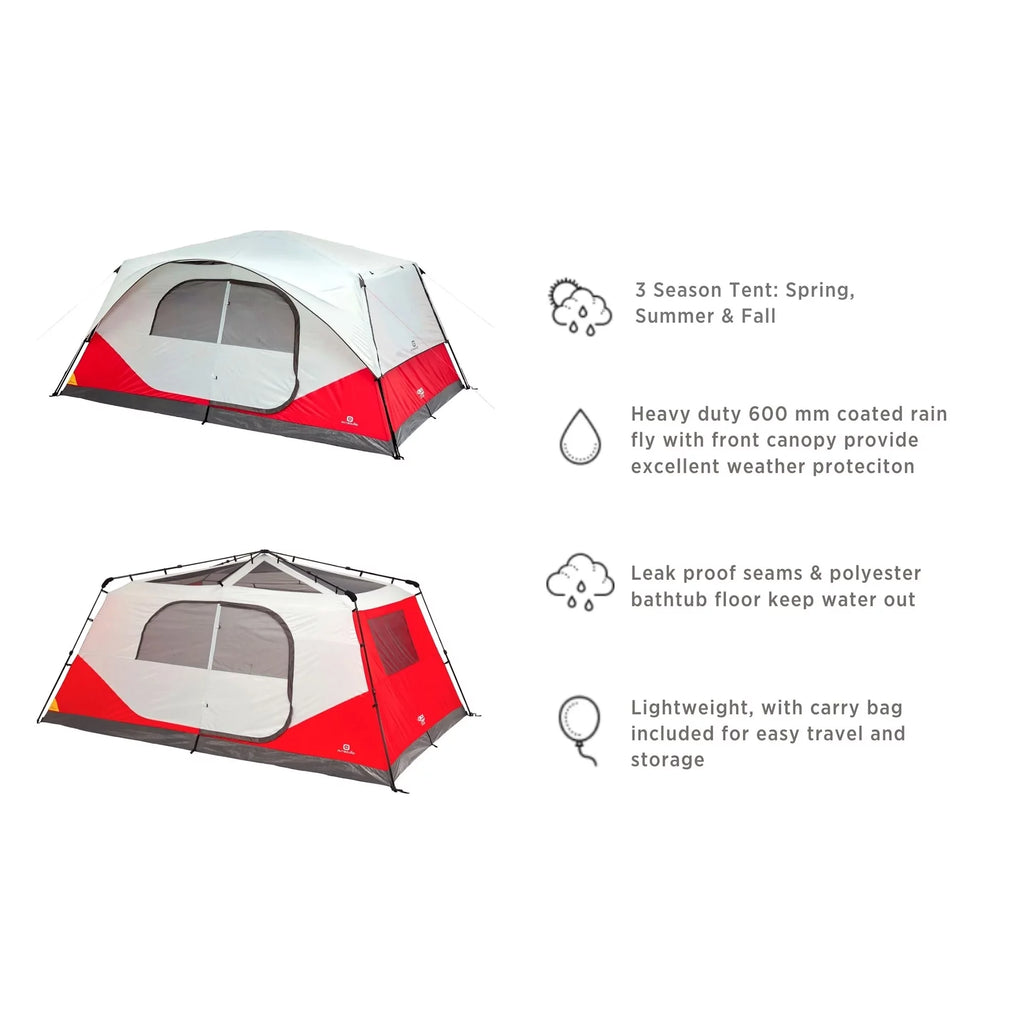 6 Person Cabin Tent with Rainfly and Carry Bag Z867