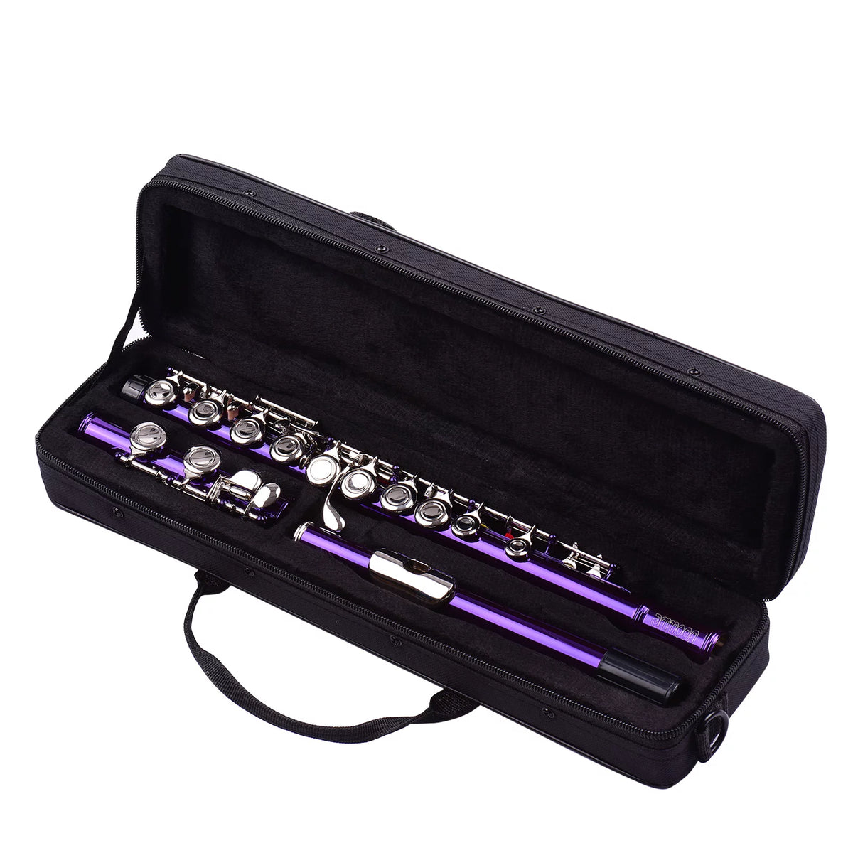 16 Keys Cupronickel Nickel-plated Closed Hole C Flute with Carry Case H782167