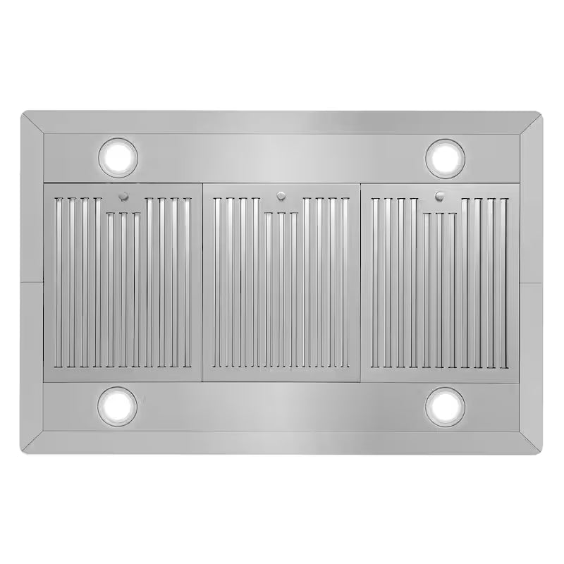36 in. 380 CFM Ducted Island Range Hood with LED Lighting in Stainless Steel E673
