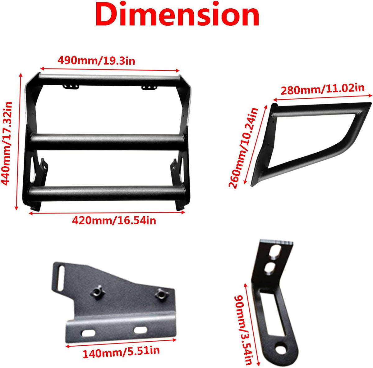 Front Bumper Brush Guard for Polaris Sportsman 450 500 HO 600 700 Twin 800 EFI C4905