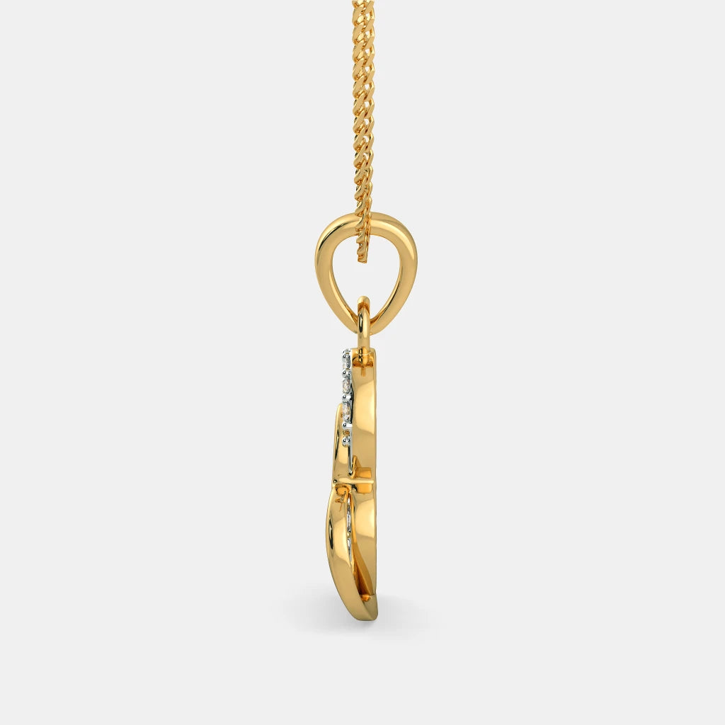 18Kt Yellow Gold Diamond Pendant M480