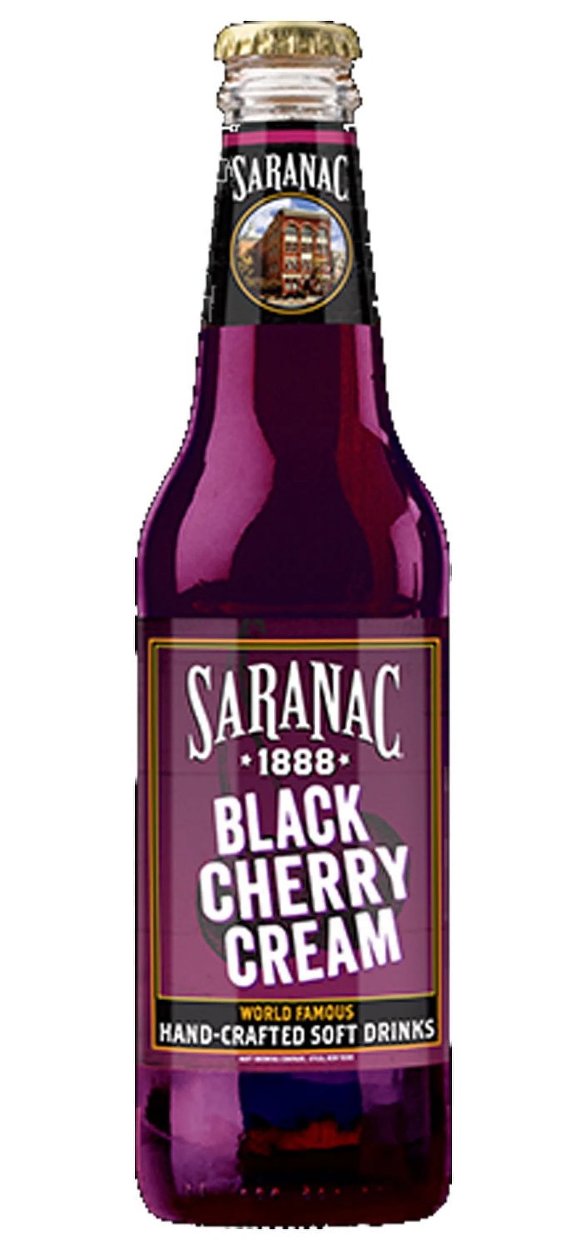 Black Cherry Cream Soda Soft Drink 12 Oz Glass Bottles 24 Pack C39132