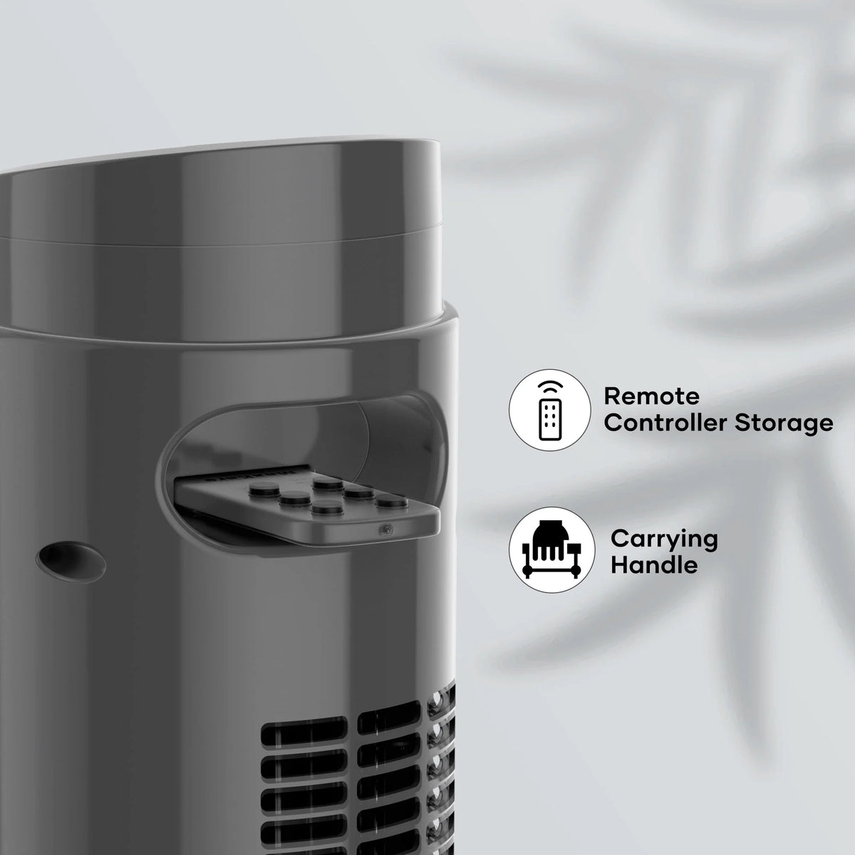 36 Tower Fan with Remote, 3 Speeds 3 Modes 15H Timer, 90° Oscillating, Grey S81923