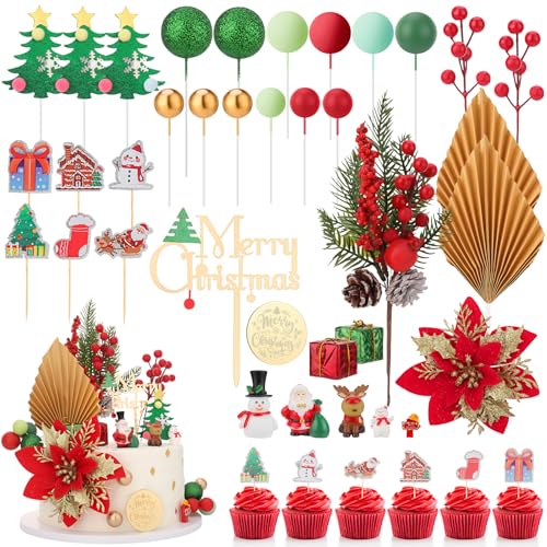 35 Piece Christmas Cake Topper Set V590810