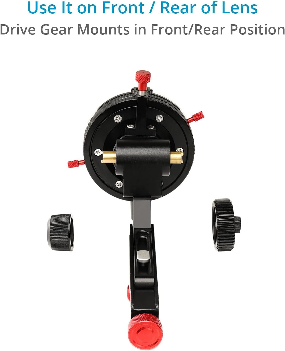 Follow Focus with A/B Hard Stops, Flexible Gear Belt & Speed Crank for 15mm Rod Support W49252