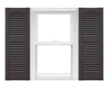 Vinyl Open Louver Shutters 1 Pair 14.5 x 43 Tuxedo Gray H2531