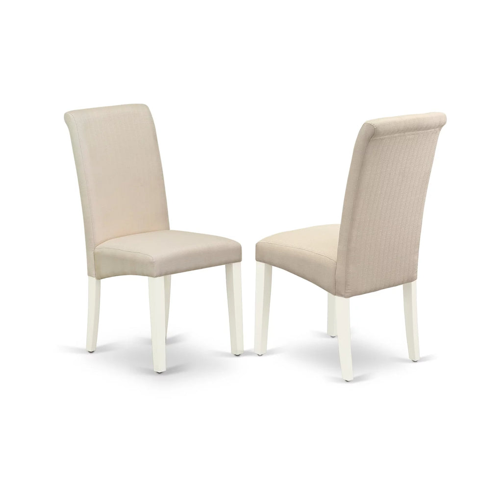 6 Pc Cream Linen Fabric Dining Set O922