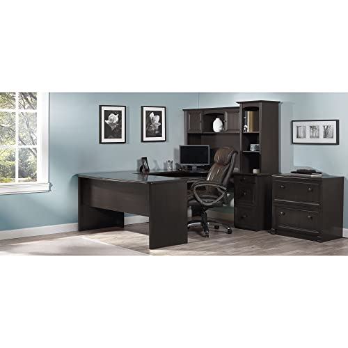 Walnut U-Shaped Executive Desk Q794435