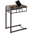 Cappuccino Brown MDF Metal Accent Table T731916