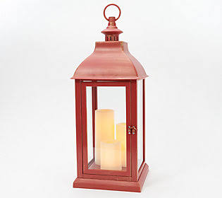 Indoor/Outdoor Lantern with 3 Candles Q76186