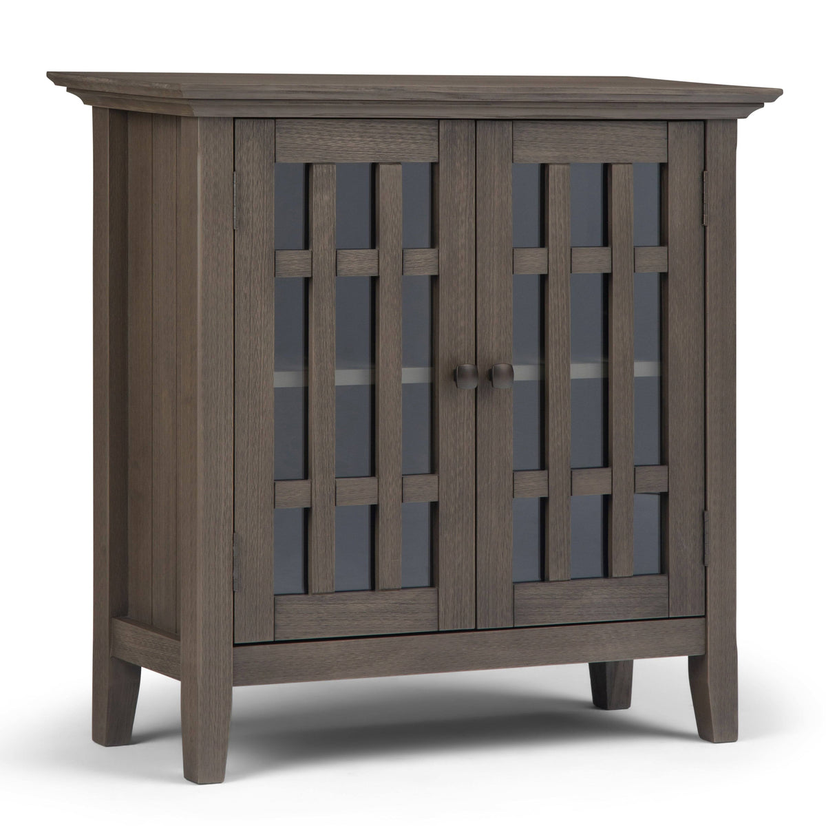 White Solid Wood Storage Media Cabinet A522