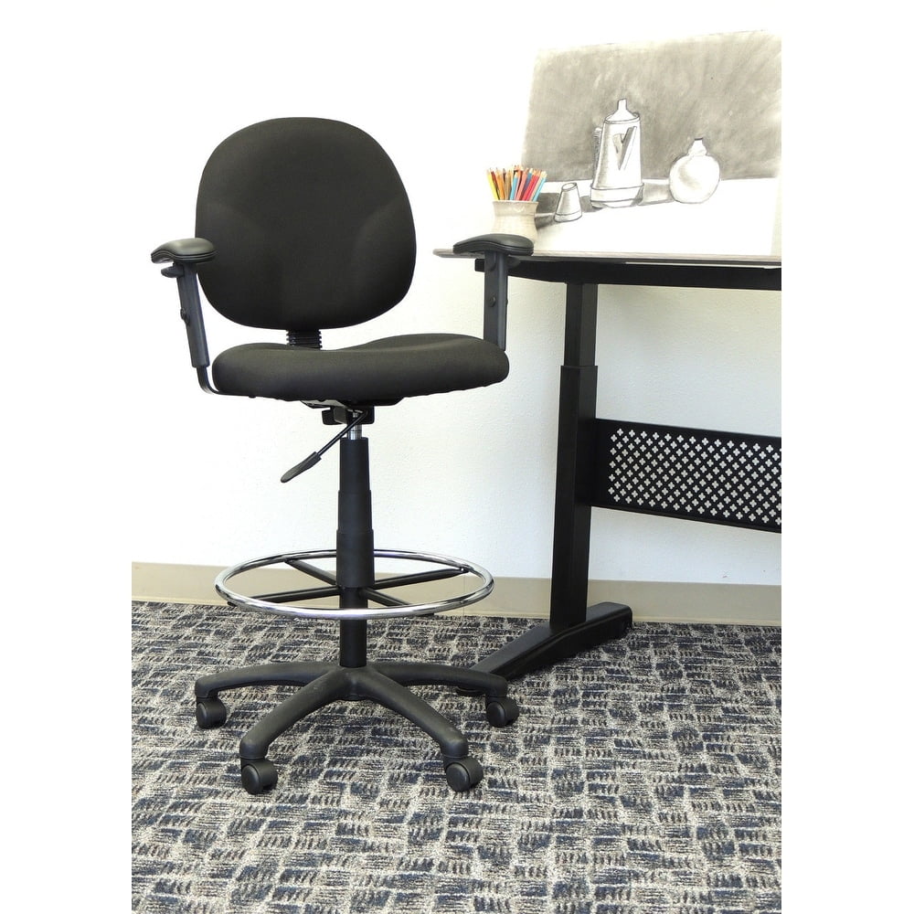 Black Adjustable Drafting Stool D858705