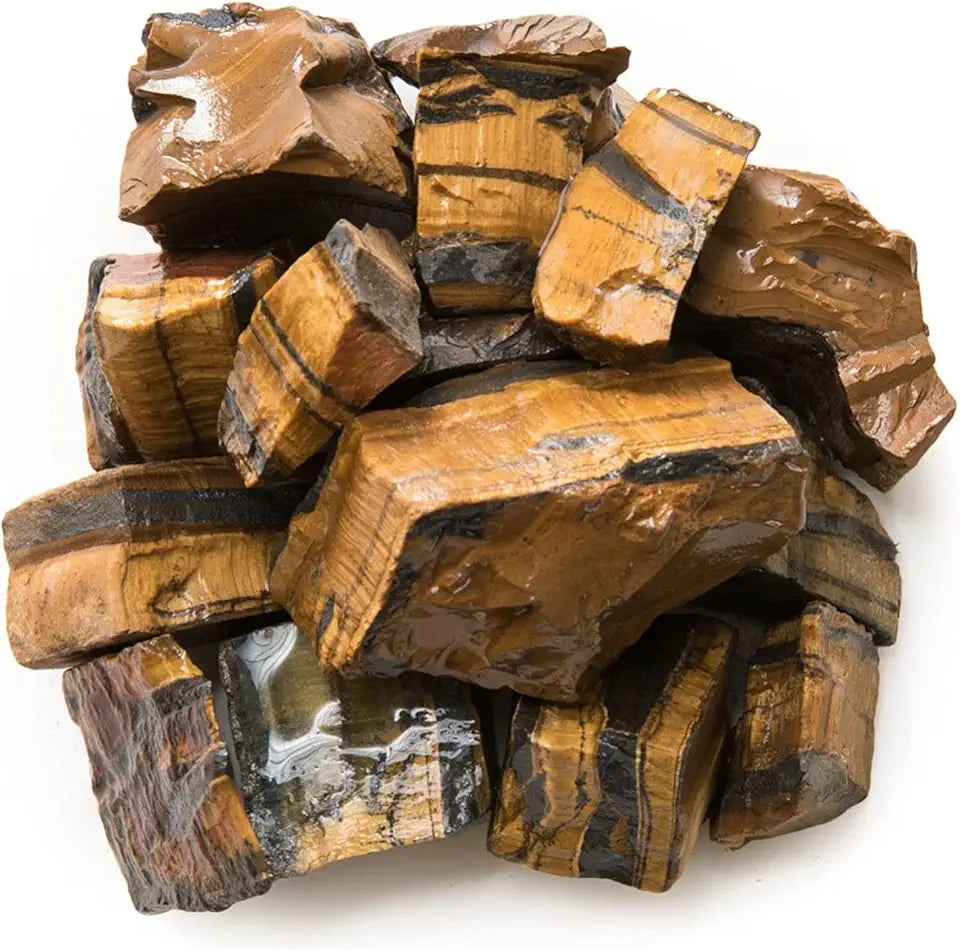 Natural Tiger Eye Crystal Rough Stones 100g S1384