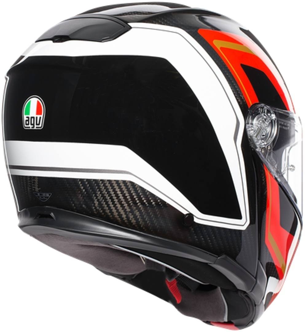 Carbon Red White Helmet Size S F3251