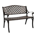 White Cast Aluminum Patio Garden Bench M877